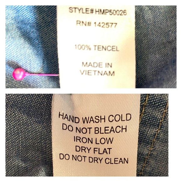 Fashion Nova Water Under The Bridge Chambray Button Front Romper Size Large - Picture 8 of 8